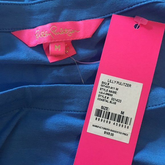 LILLY PULITZER LULA DRESS; COASTAL BLUE - Sz M - Picture 6 of 8